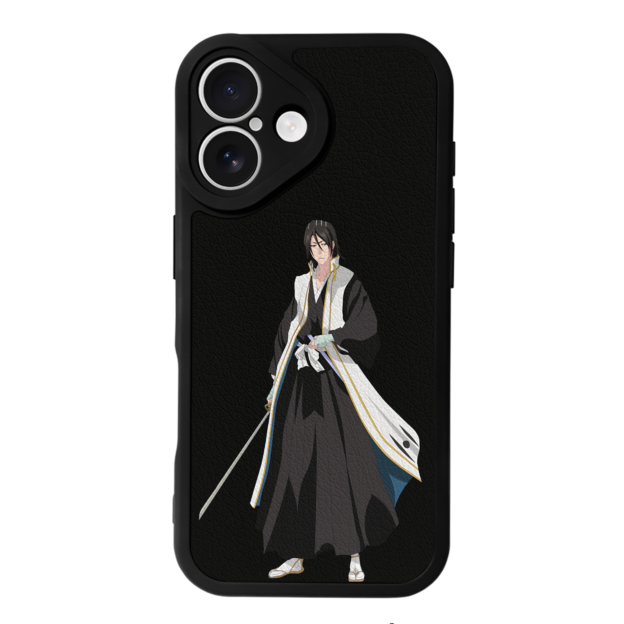 （画像用） ブリーチ くちき びゃくや BLEACH Kuchiki Byakuya 【iPhone 16シリーズ対応】シリコンスマホケース（レザー調） 材質：シリコン